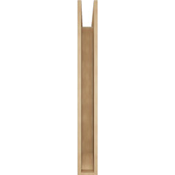 Ekena Millwork - BKTUR055X40X48OLY06RCPR - Timberthane Faux Wood Olympic Style Bracket, Slat Ends, 5 1/2"W x 40"D x 48"H, Primed Tan