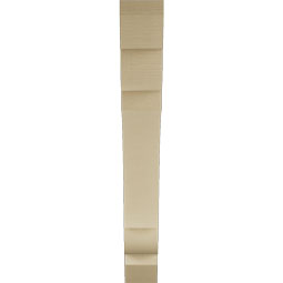 Ekena Millwork - BKTUR055X42X42OLY06RCPR - Timberthane Faux Wood Olympic Style Bracket, Slat Ends, 5 1/2"W x 42"D x 42"H, Primed Tan