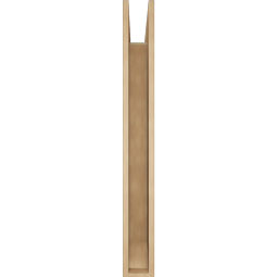 Ekena Millwork - BKTUR055X42X48OLY06RCPR - Timberthane Faux Wood Olympic Style Bracket, Slat Ends, 5 1/2"W x 42"D x 48"H, Primed Tan