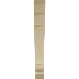 Ekena Millwork - BKTUR055X44X44OLY06RCPR - Timberthane Faux Wood Olympic Style Bracket, Slat Ends, 5 1/2"W x 44"D x 44"H, Primed Tan