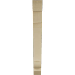 Ekena Millwork - BKTUR055X44X48OLY06RCPR - Timberthane Faux Wood Olympic Style Bracket, Slat Ends, 5 1/2"W x 44"D x 48"H, Primed Tan
