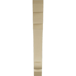 Ekena Millwork - BKTUR055X46X46OLY06RCPR - Timberthane Faux Wood Olympic Style Bracket, Slat Ends, 5 1/2"W x 46"D x 46"H, Primed Tan