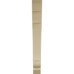 Ekena Millwork - BKTUR055X48X48OLY06RCPR - Timberthane Faux Wood Olympic Style Bracket, Slat Ends, 5 1/2"W x 48"D x 48"H, Primed Tan