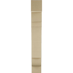 Ekena Millwork - BKTUR035X14X26OLY05RCPR - Timberthane Faux Wood Olympic Style Bracket, Block Ends, 3 1/2"W x 14"D x 26"H, Primed Tan