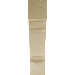 Ekena Millwork - BKTUR035X16X16OLY05RCPR - Timberthane Faux Wood Olympic Style Bracket, Block Ends, 3 1/2"W x 16"D x 16"H, Primed Tan