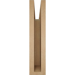Ekena Millwork - BKTUR035X16X16OLY05RCPR - Timberthane Faux Wood Olympic Style Bracket, Block Ends, 3 1/2"W x 16"D x 16"H, Primed Tan