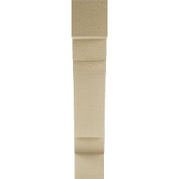 Ekena Millwork - BKTUR035X16X20OLY05RCPR - Timberthane Faux Wood Olympic Style Bracket, Block Ends, 3 1/2"W x 16"D x 20"H, Primed Tan