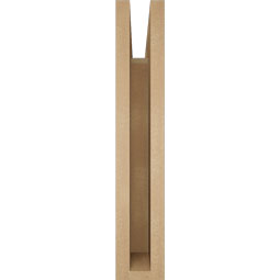 Ekena Millwork - BKTUR035X16X20OLY05RCPR - Timberthane Faux Wood Olympic Style Bracket, Block Ends, 3 1/2"W x 16"D x 20"H, Primed Tan
