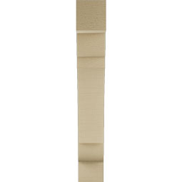 Ekena Millwork - BKTUR035X16X24OLY05RCPR - Timberthane Faux Wood Olympic Style Bracket, Block Ends, 3 1/2"W x 16"D x 24"H, Primed Tan