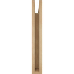 Ekena Millwork - BKTUR035X16X24OLY05RCPR - Timberthane Faux Wood Olympic Style Bracket, Block Ends, 3 1/2"W x 16"D x 24"H, Primed Tan