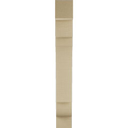 Ekena Millwork - BKTUR035X16X28OLY05RCPR - Timberthane Faux Wood Olympic Style Bracket, Block Ends, 3 1/2"W x 16"D x 28"H, Primed Tan