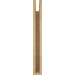 Ekena Millwork - BKTUR035X16X28OLY05RCPR - Timberthane Faux Wood Olympic Style Bracket, Block Ends, 3 1/2"W x 16"D x 28"H, Primed Tan