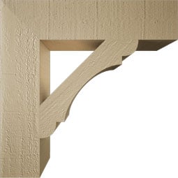 Ekena Millwork - BKTUROLY44 - Timberthane Rough Cedar Faux Wood Olympic Block Bracket