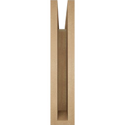 Ekena Millwork - BKTUR035X18X18OLY05RCPR - Timberthane Faux Wood Olympic Style Bracket, Block Ends, 3 1/2"W x 18"D x 18"H, Primed Tan