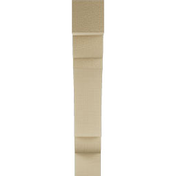 Ekena Millwork - BKTUR035X18X22OLY05RCPR - Timberthane Faux Wood Olympic Style Bracket, Block Ends, 3 1/2"W x 18"D x 22"H, Primed Tan