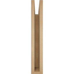 Ekena Millwork - BKTUR035X18X22OLY05RCPR - Timberthane Faux Wood Olympic Style Bracket, Block Ends, 3 1/2"W x 18"D x 22"H, Primed Tan