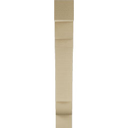 Ekena Millwork - BKTUR035X18X26OLY05RCPR - Timberthane Faux Wood Olympic Style Bracket, Block Ends, 3 1/2"W x 18"D x 26"H, Primed Tan