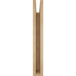 Ekena Millwork - BKTUR035X18X26OLY05RCPR - Timberthane Faux Wood Olympic Style Bracket, Block Ends, 3 1/2"W x 18"D x 26"H, Primed Tan