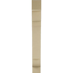 Ekena Millwork - BKTUR035X18X30OLY05RCPR - Timberthane Faux Wood Olympic Style Bracket, Block Ends, 3 1/2"W x 18"D x 30"H, Primed Tan