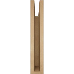 Ekena Millwork - BKTUR035X20X20OLY05RCPR - Timberthane Faux Wood Olympic Style Bracket, Block Ends, 3 1/2"W x 20"D x 20"H, Primed Tan