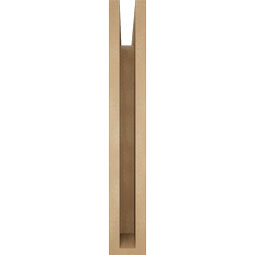 Ekena Millwork - BKTUR035X20X24OLY05RCPR - Timberthane Faux Wood Olympic Style Bracket, Block Ends, 3 1/2"W x 20"D x 24"H, Primed Tan