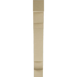 Ekena Millwork - BKTUR035X20X28OLY05RCPR - Timberthane Faux Wood Olympic Style Bracket, Block Ends, 3 1/2"W x 20"D x 28"H, Primed Tan