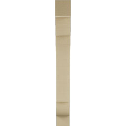 Ekena Millwork - BKTUR035X20X32OLY05RCPR - Timberthane Faux Wood Olympic Style Bracket, Block Ends, 3 1/2"W x 20"D x 32"H, Primed Tan