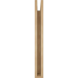 Ekena Millwork - BKTUR035X20X32OLY05RCPR - Timberthane Faux Wood Olympic Style Bracket, Block Ends, 3 1/2"W x 20"D x 32"H, Primed Tan