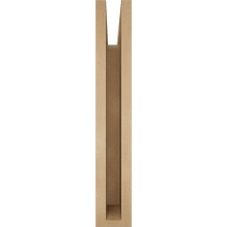 Ekena Millwork - BKTUR035X22X22OLY05RCPR - Timberthane Faux Wood Olympic Style Bracket, Block Ends, 3 1/2"W x 22"D x 22"H, Primed Tan