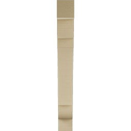 Ekena Millwork - BKTUR035X22X30OLY05RCPR - Timberthane Faux Wood Olympic Style Bracket, Block Ends, 3 1/2"W x 22"D x 30"H, Primed Tan