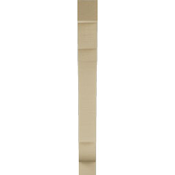 Ekena Millwork - BKTUR035X22X34OLY05RCPR - Timberthane Faux Wood Olympic Style Bracket, Block Ends, 3 1/2"W x 22"D x 34"H, Primed Tan