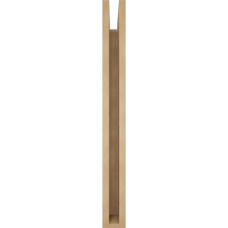 Ekena Millwork - BKTUR035X22X34OLY05RCPR - Timberthane Faux Wood Olympic Style Bracket, Block Ends, 3 1/2"W x 22"D x 34"H, Primed Tan