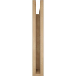Ekena Millwork - BKTUR035X24X24OLY05RCPR - Timberthane Faux Wood Olympic Style Bracket, Block Ends, 3 1/2"W x 24"D x 24"H, Primed Tan