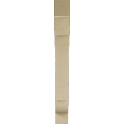 Ekena Millwork - BKTUR035X24X32OLY05RCPR - Timberthane Faux Wood Olympic Style Bracket, Block Ends, 3 1/2"W x 24"D x 32"H, Primed Tan