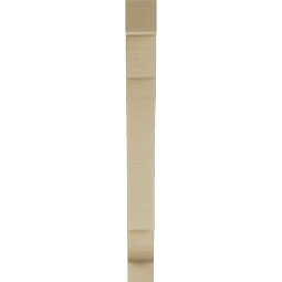 Ekena Millwork - BKTUR035X24X36OLY05RCPR - Timberthane Faux Wood Olympic Style Bracket, Block Ends, 3 1/2"W x 24"D x 36"H, Primed Tan
