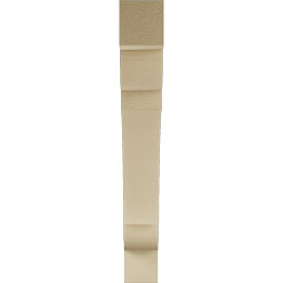 Ekena Millwork - BKTUR035X26X26OLY05RCPR - Timberthane Faux Wood Olympic Style Bracket, Block Ends, 3 1/2"W x 26"D x 26"H, Primed Tan
