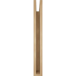 Ekena Millwork - BKTUR035X26X30OLY05RCPR - Timberthane Faux Wood Olympic Style Bracket, Block Ends, 3 1/2"W x 26"D x 30"H, Primed Tan