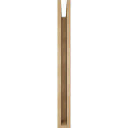 Ekena Millwork - BKTUR035X26X34OLY05RCPR - Timberthane Faux Wood Olympic Style Bracket, Block Ends, 3 1/2"W x 26"D x 34"H, Primed Tan