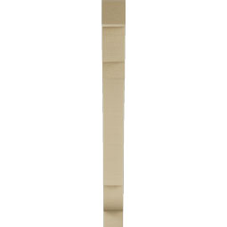 Ekena Millwork - BKTUR035X26X38OLY05RCPR - Timberthane Faux Wood Olympic Style Bracket, Block Ends, 3 1/2"W x 26"D x 38"H, Primed Tan