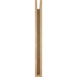 Ekena Millwork - BKTUR035X26X38OLY05RCPR - Timberthane Faux Wood Olympic Style Bracket, Block Ends, 3 1/2"W x 26"D x 38"H, Primed Tan
