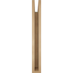 Ekena Millwork - BKTUR035X28X28OLY05RCPR - Timberthane Faux Wood Olympic Style Bracket, Block Ends, 3 1/2"W x 28"D x 28"H, Primed Tan