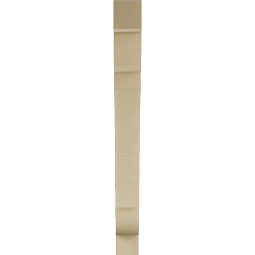 Ekena Millwork - BKTUR035X28X36OLY05RCPR - Timberthane Faux Wood Olympic Style Bracket, Block Ends, 3 1/2"W x 28"D x 36"H, Primed Tan