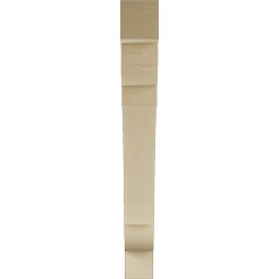 Ekena Millwork - BKTUR035X30X30OLY05RCPR - Timberthane Faux Wood Olympic Style Bracket, Block Ends, 3 1/2"W x 30"D x 30"H, Primed Tan