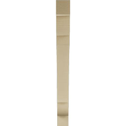 Ekena Millwork - BKTUR035X30X36OLY05RCPR - Timberthane Faux Wood Olympic Style Bracket, Block Ends, 3 1/2"W x 30"D x 36"H, Primed Tan