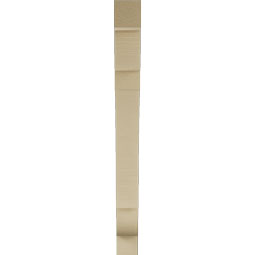 Ekena Millwork - BKTUR035X30X38OLY05RCPR - Timberthane Faux Wood Olympic Style Bracket, Block Ends, 3 1/2"W x 30"D x 38"H, Primed Tan