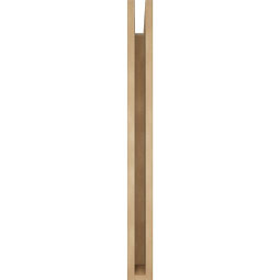 Ekena Millwork - BKTUR035X30X38OLY05RCPR - Timberthane Faux Wood Olympic Style Bracket, Block Ends, 3 1/2"W x 30"D x 38"H, Primed Tan
