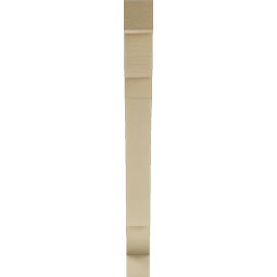 Ekena Millwork - BKTUR035X32X38OLY05RCPR - Timberthane Faux Wood Olympic Style Bracket, Block Ends, 3 1/2"W x 32"D x 38"H, Primed Tan