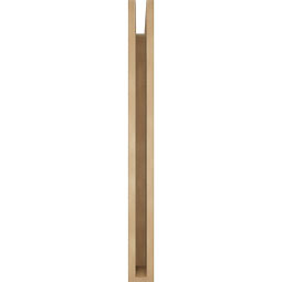 Ekena Millwork - BKTUR035X32X38OLY05RCPR - Timberthane Faux Wood Olympic Style Bracket, Block Ends, 3 1/2"W x 32"D x 38"H, Primed Tan