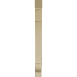 Ekena Millwork - BKTUR035X32X40OLY05RCPR - Timberthane Faux Wood Olympic Style Bracket, Block Ends, 3 1/2"W x 32"D x 40"H, Primed Tan