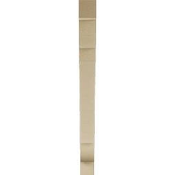 Ekena Millwork - BKTUR035X34X40OLY05RCPR - Timberthane Faux Wood Olympic Style Bracket, Block Ends, 3 1/2"W x 34"D x 40"H, Primed Tan